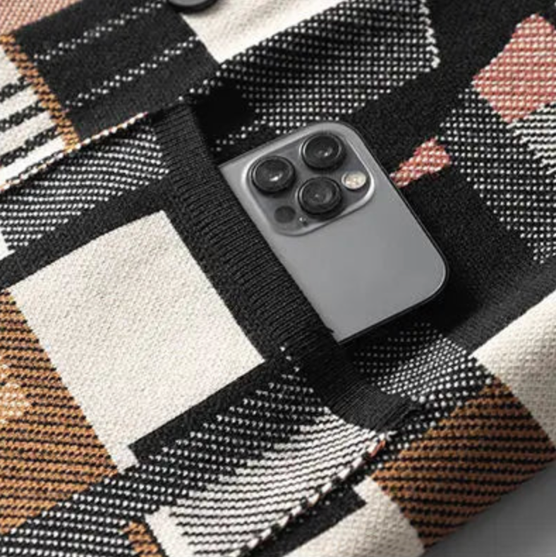 Herren Luxus Wollstrick-Cardigan Abstrakt Jacquard – Warmer Designer Herbst Winter Pullover